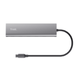 Hub Trust Halyx, 5 porturi USB-C 3.2 gen 1: 1 USB-C 100W PD port / 4 USB-C data ports, USB PD 3.0, gri - Image 3