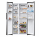 Side by side Haier HSR5918DWMP, 521 litri, Total No Frost, Multi air flow, Clasa D, SuperCooling, SuperFreezing, Holidays, dispenser apa, H 177 cm, Inox - Image 2