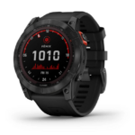 Ceas Garmin fenix 7X Solar, functii ceas, sincronizare ora GPS, ceas destaptator, temporizator, cronometru, monitorizarea sanatatii, puls masurat la incheietura mainii, saturatie de oxigen in sange, contorizare somn, senzori GPS, GLONASS, GALILEO, altimetru, giroscop, Slate Gray w/Black Band