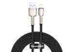 CABLU alimentare si date Baseus Cafule Metal, Fast Charging Data Cable pt. smartphone, USB la Lightning Iphone 2.4A, 2m, negru