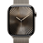 Apple Watch Series 10 GPS + Cellular 46mm Natural Titanium Case with Natural Milanese Loop - M/L