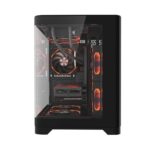 Carcasa 1st PLAYER UV5 Black, RGB, Cube Tower, Black - Image 4