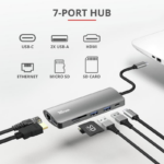 Hub USB Trust Dalyx, 7 porturi USB-C, negru - Image 5