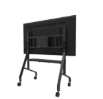 Stand podea mobil/fix Neomounts FL50-575BL1; pentru display-uri cu diagonale 65"-110", sistem de prindere VESA 100x100~1100x600, greutate maxima suportata 125kg, fix, inaltime reglabila manual 1290-1360mm (4 presetari); polita AV max load 10kg, rack AV, management cabluri, 2 stalpi; pre-asamblat - Image 2