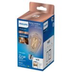 Bec LED inteligent vintage (decorativ) Philips Filament Bulb Clear ST64 ,Wi-Fi, Bluetooth, E27, 7W (60W), 806 lm, lumina alba (2700-6500K) - Image 2