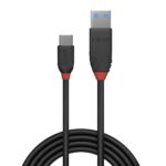 Cablu Lindy LY-36915, USB 3.2 Type A to Type C, 0.5m, Black Line - Image 2