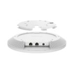 "Omada  BE19000 Ceiling Mount Tri-Band Wi-Fi 7 Access Point PORT: 2×10G RJ45 Port SPEED:1148Mbps at  2.4 GHz + 5760 Mbps at 5 GHz+ 11520 Mbps at 6 GHz FEATURE: 802.3bt POE++ and 12V DC (Power Adapter is not included), 8×Internal Antennas, MU-MIMO, 320MHz Supported, Seamless Roaming, Band Steering - Image 3