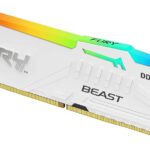 Memorie RAM Kingston DDR5 16GB 6800Mhz CL34 1.4V Fury Beast White RGB XMP