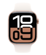 Apple Watch Series 10 GPS + Cellular 46mm Rose Gold Aluminium Case with Light Blush Sport Band - M/L