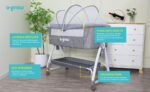 Patut 2 in 1 Co-Sleeper cu functie de leagan, U-Grow - Image 5