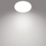 Plafoniera LED Philips Superslim CL550, 3 trepte de intensitate, 15W ,1500 lm, lumina neutra (4000K), IP44, 25cm, Alb - Image 3