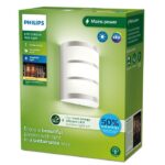 Aplica LED pentru exterior Philips PYTHON, 3.8W, 800 lm, lumina calda(2700K), IP44, 215x171x84mm, Inox