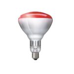 Bec InfraRosu Industrial Philips, E27, 150W, 230V, dimabil,incandescent ,culoare alb/ rosu, 125x125x173
