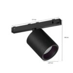 Spot LED RGB Philips Hue Perifo, Bluetooth, control vocal, 24V, 5.3W,490 lm, lumina alba si color (2000-6500K), IP20, 12.8x17.7x6.7cm, Metal ,Negru - Image 2
