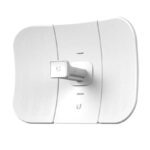 Ubiquiti Networks LiteBeam M5 with InnerFeed Technology, 125 mph / 200 km/h, 39.76 lbf @ 125 mph / 176.86 N @ 200 km/h, Outdoor UV stabilized plastic, 24 V, 0.2 A PoE adapter (included), 1 x 10/100 Ethernet port, 5150 - 5875 MHz, 14.25 x 10.51 x 7.24" / 362