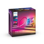 Banda LED RGB Philips Hue Gradient pentru PC, 3 monitoare 24-27 inch ,20W, 1200 lm, lumina alba si color, 187.5cm, Alb - Image 2