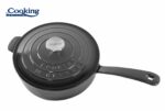 TIGAIE  ADANCA FONTA EMAILATA + CAPAC 24 X 8 CM, 2.5 L, MARBLE GREY, COOKING BY HEINNER