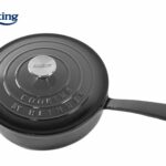 TIGAIE  ADANCA FONTA EMAILATA + CAPAC 24 X 8 CM, 2.5 L, MARBLE GREY, COOKING BY HEINNER