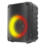 Boxa portabila Akai ABTS V10, Bluetooth 5.0, putere 10W, baterie Li-ion 3000 mAh, slot USB/microSD, cu ecran led, cu led-uri RGB, neagra