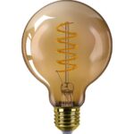 Bec LED vintage (decorativ) Philips Classic Gold Globe G93, EyeComfort ,E27, 4W (25W), 250 lm, lumina calda (1800K), dimabil, cu filament