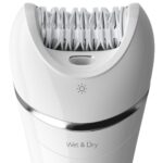 Epilator umed si uscat PHILIPS Seria 8000 BRE710/00, 32 pensete, 2 viteze, 5 accesorii, Wet&Dry, Acumulator, Alb, L x A x I (mm) 65x148x185 - Image 3