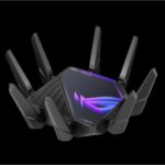 Asus Quad-band WiFi Gaming Router GT-AXE16000; Network Standard: WiFi 6 (802.11ax), WiFi 6E (802.11ax), Backwards compatible with 802.11a/b/g/n/ac Wi-Fi, 2.4GHz 1148Mbps, 5G-1Hz 4804Mbps, 5G-2Hz 4804Mbps, 6GHz 4804Mbps, 8 antene externe, 4 antene interne, Procesor: 2.0Ghz, 256Mb flash, 2Gb RAM