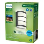 Aplica LED pentru exterior Philips PYTHON, 3.8W, 800 lm, lumina calda(2700K), IP44, 215x171x84mm, Antracit