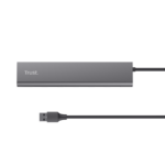 Hub Trust Halyx , 7 porturi USB 3.2 Gen 1, material aluminiu, input USB- C, output USB-A 7, gri - Image 4