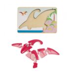 PUZZLE DIN LEMN PTERODACTIL, 8 PIESE, MOMKI - Image 2