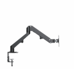 Brat de birou pentru monitor Neomounts, poate sustine un monitor cu diagonala display 17-27", suporta pana la 7kg, full motion, +90°, -45° inclinatie, +90°, -90° swivel, +180°, -180° rotatie,  VESA min 75x75, VESA max 100x100,reglabil pe inaltime: 15.2-40.2 cm, negru. Garantie 5 ani - Image 3