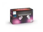 Spot LED RGB Dublu Philips Hue Argenta, Bluetooth, 2xGU10, 2x5.7W ,2x350lm, lumina alba si color (2000-6500K), IP20, Metal, Argintiu - Image 2