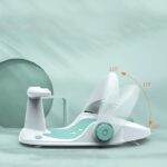 Scaun baie bebe cu ghidon , spatar reglabil , verde, U-Grow - Image 3