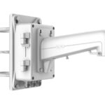 Suport de montaj pe stalp cu doza de conexiuni pentru camere PTZ Hikvision DS-1602ZJ-BOX-POLE, material aluminiu si otel, dimensiuni: 209.7×314×600.8mm, greutate: 6840g