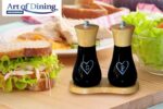 SET 2 RASNITE SARE & PIPER 15 CM +SUPORT DIN LEMN, ART OF DINING BY HEINNER - Image 2