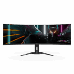 Gigabyte monitor gaming 49", display 1,196.7 x 339.2 mm, Backlight Edge, Anti-glare, Rezolutie:  5120 x 1440(DQHD, Luminozitate: 250 cd/m2(TYP), Contrast: 1500000:1, Unghi vizualizare: 178°(H)/178°(V), timp raspuns: 0.03ms GTG, rata refresh: 144Hz, Interfata: 2 x HDMI, 1 x Display port, 1 x USB-C, 2