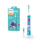 Periuta de dinti electrica pentru copii PHILIPS Sonicare For Kids HX6322/04, 62000 miscari/min, 2 programe, 2 capete, Albastru, L x A x I (mm) 110x64x220