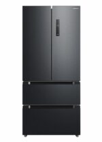 Combina frigorifica HEINNER HCFD-M516INVHDXE++, No Frost, 516 l, Clasa E, Dozator apa, Compresor inverter, Antracit