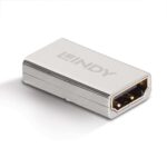 Adaptor Lindy HDMI 2.1, conector A HDMI Female, conector B HDMI Female, latime de banda suportata 48Gbps, rezolutie maxima 8K UHD 7680x4320@60Hz 4:4:4 10-bit, gri - Image 2