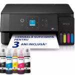 EPSON L3360 CISS COLOR INKJET MFP, Format: A4, Functii: Print, Copy, Scan, Viteza printare: 33ppm mono, 15ppm color, Rezolutie printare: 5.760 x 1.440 DPI, Rezolutie scanare: 1.200 DPI x 2.400 DPI, Format fisiere scanate: BMP, JPEG, PICT, TIFF, multi-TIFF, PDF, PNG, Senzor CIS, Capacitate hartie