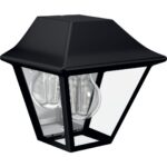 Aplica tip felinar pentru exterior Philips Alpenglow, 1xE27, max 42W, IP44, 130x181x170mm, Negru
