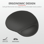 Mouse pad Trust Bigfoot XL, cu gel pad, negru - Image 3