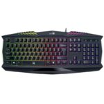 Tastatura Genius Scorpion K22, negru USB, multimedia, 104 taste (dintre care 12 au si fct. multimedia), iluminare 7 culori, negru