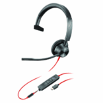 Casti Mono-casca HP Blackwire 3315, Cu fir, Negru