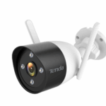 Tenda RT3-WCA Cameră supraveghere Wi-Fi de exterior 1080P, Obiectiv: 4 mm @ F1.6, slot card Micro SD (până la 256 GB), 2 antene externe, Dimensiuni: 72 x 175 mm, Rezolutie: 1920 x 1080, 15fps, H.264, Standarde wireless: IEEE 802.11b/g/n @ 2.4 GHz, 300 Mbps, IR: 30m, Alimentare: CC 12V, 1A,