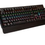 Tastatura Spacer SPKB-MK-01 cu fir, USB, switch-uri mecanice albastre, 50 mil. apasari, 104 taste, anti-ghosting 26 taste, anti-spill, palm rest metalic, black