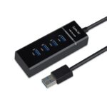 Hub USB SPACER SPH-4USB30-01, USB-A, 4 porturi, Negru