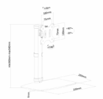 Suport monitor de birou Neomounts by Newstar 10"-30", 6kg, 100x100 mm VESA - Image 3