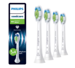 Rezerve PHILIPS Sonicare Optimal White HX6064/87, Pachet de 4 capete de periere, Standard, Click-on, Sincronizarea modurilor BrushSync, Alb, L x A x I (mm) 60x25.7x230.5