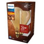 Bec LED vintage (decorativ) Philips Classic Gold Giant A160, EyeComfort ,E27, 4.5W (28W), 300 lm, lumina calda (1800K), cu filament, 29.3x16.2cm - Image 2