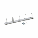 Organizator cabluri 19", 1U, 5 inele de plastic mari 40x83mm